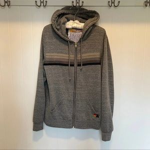 Aviator Nation Striped Hoodie L